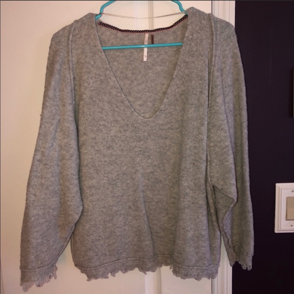 Gray free people sweater